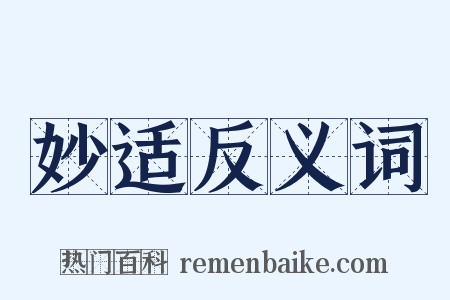 妙适反义词是什么意思的图片